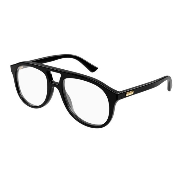 NEW GUCCI GG1320O 001 EYEGLASSES BLACK PILOT UNISEX GUCCI EYEWEAR - Picture 1 of 2